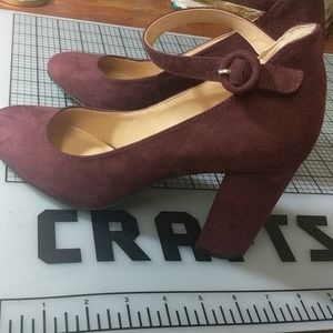 Burgundy 4inch suede high heel
